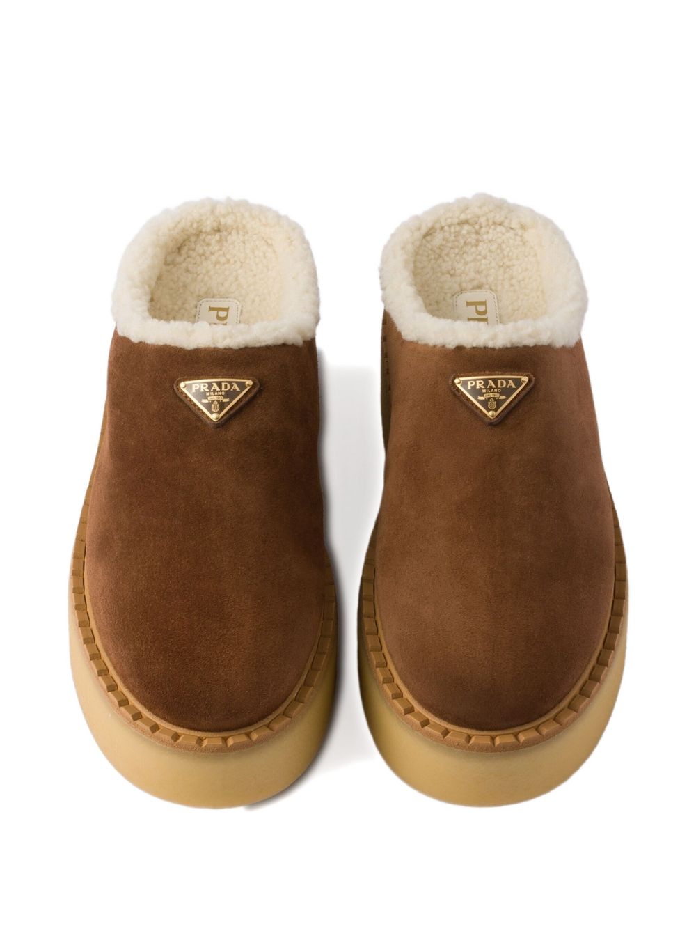 Prada Women Suede Leather Slippers