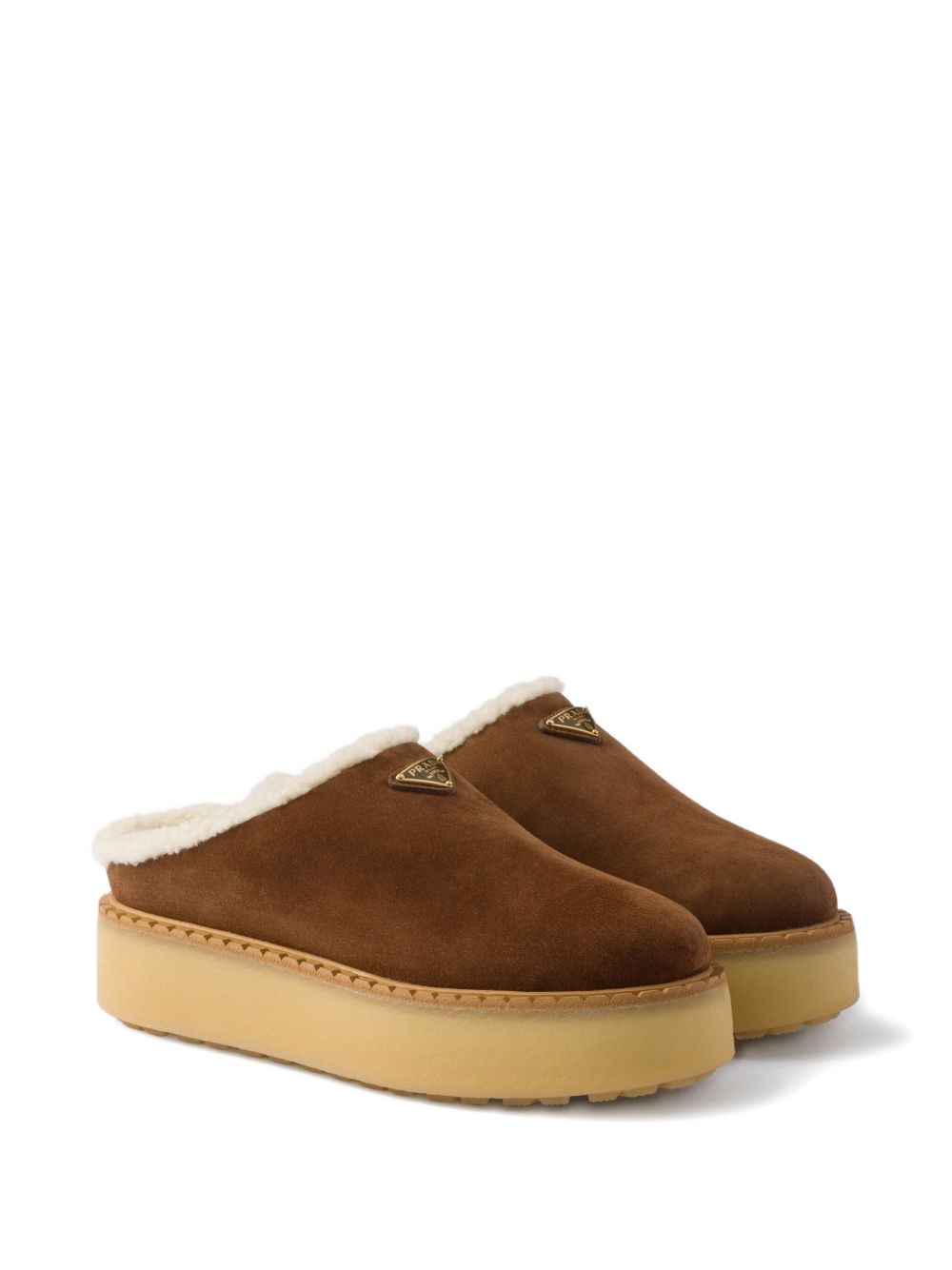 Prada Women Suede Leather Slippers