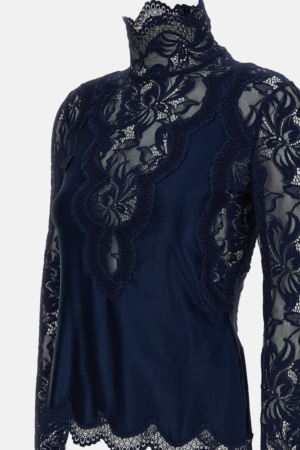 Rabanne Women Long Sleeved Lace Top