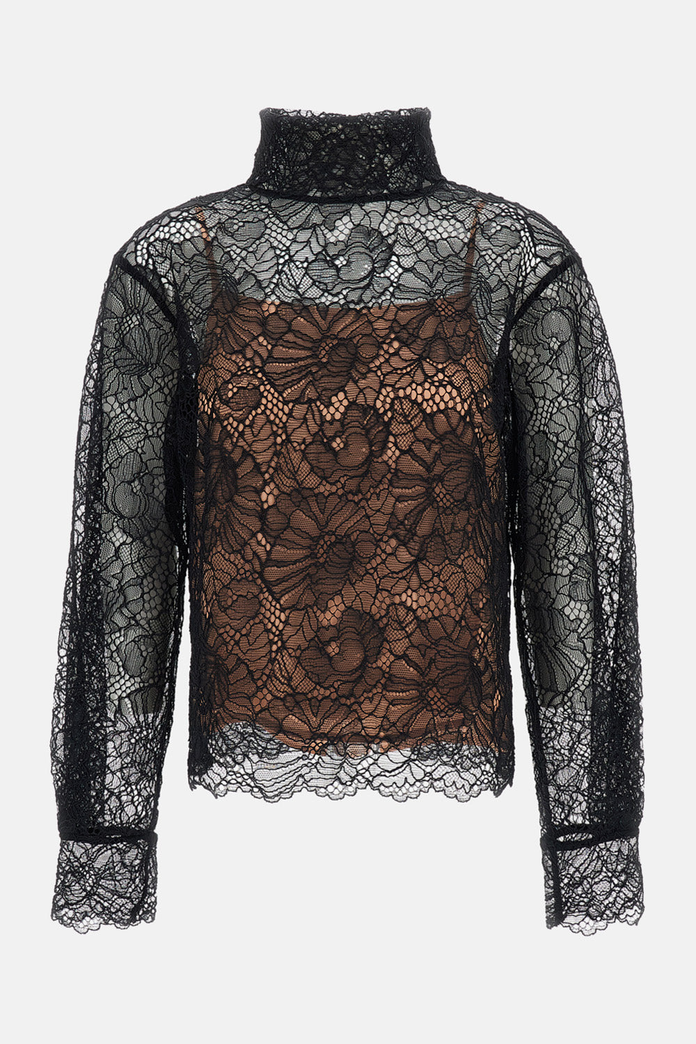 Rotate Women Lace Long Sleeve Blouse