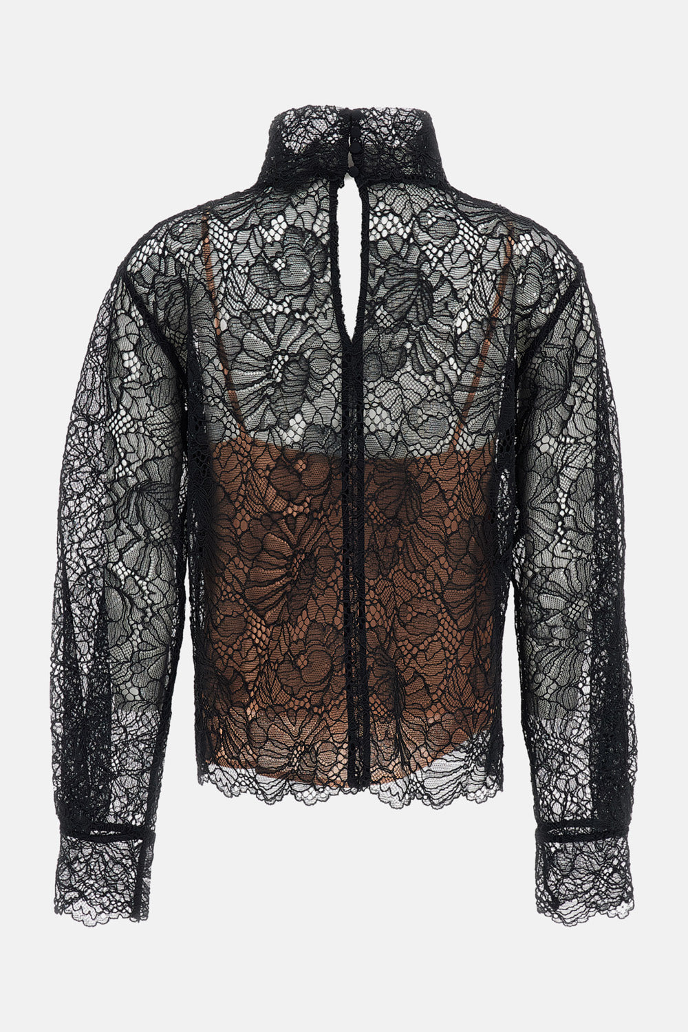 Rotate Women Lace Long Sleeve Blouse