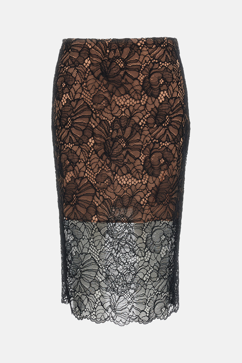 Rotate Women Lace Midi Pencil Skirt