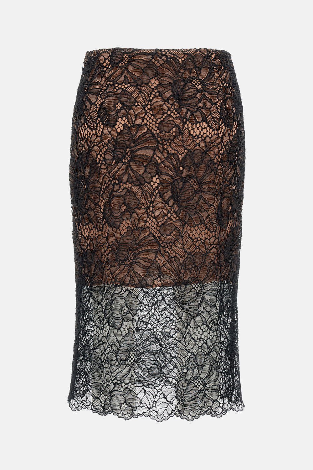 Rotate Women Lace Midi Pencil Skirt