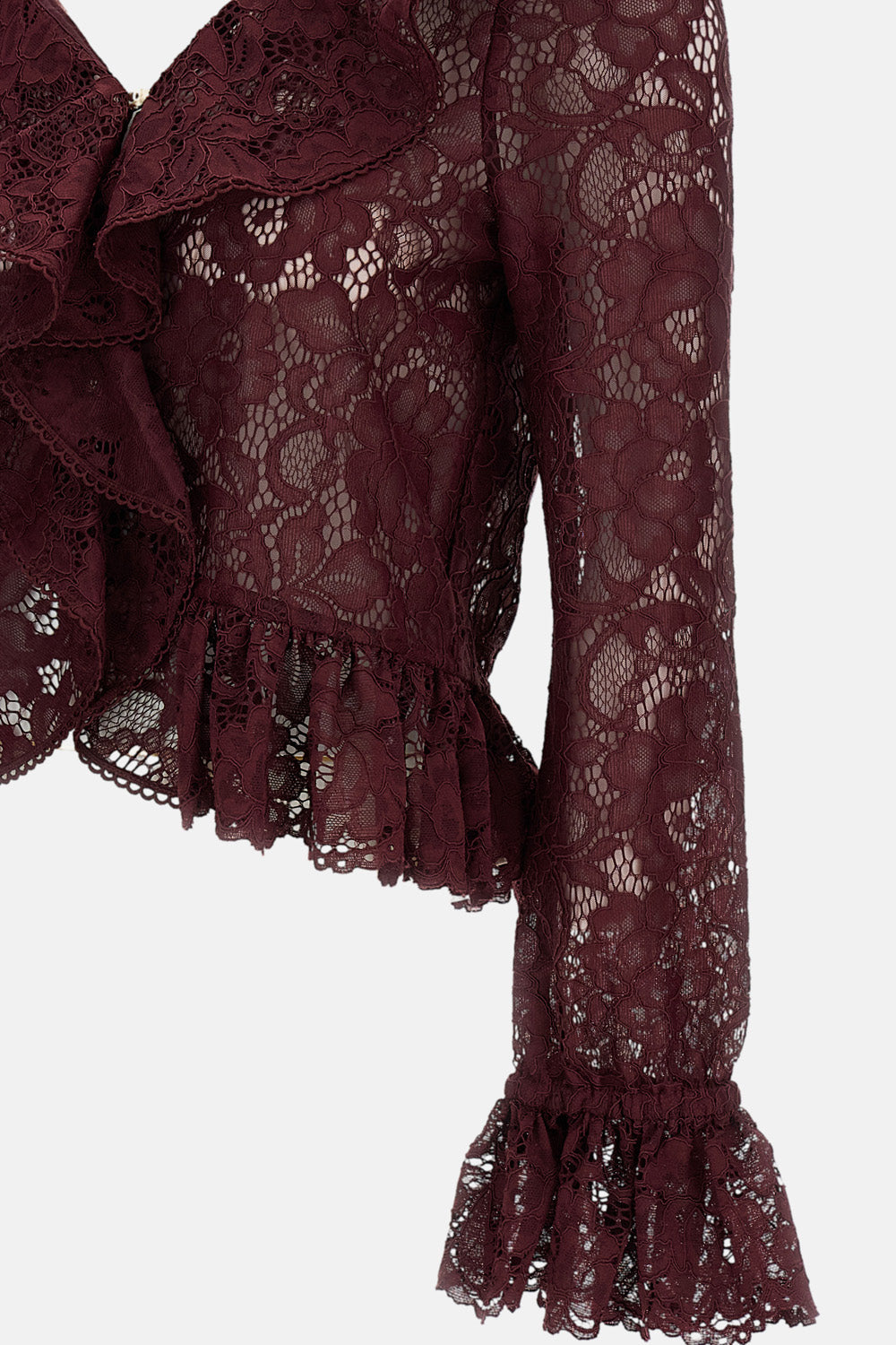 Self-Portrait Women Lace Ruffle Top