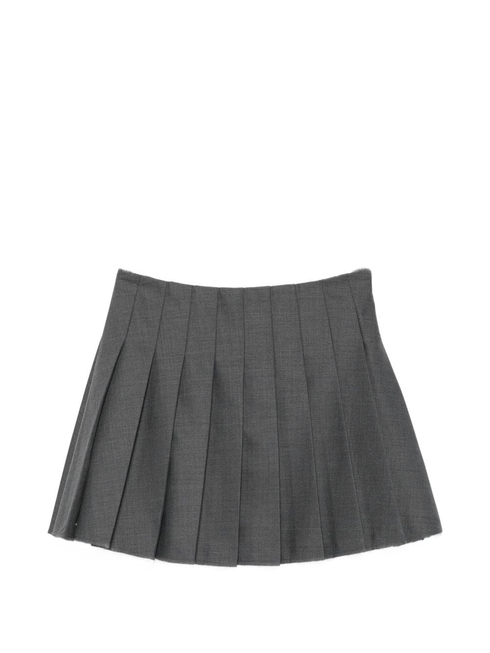 Self Portrait Women Wool Pleated Mini Skirt
