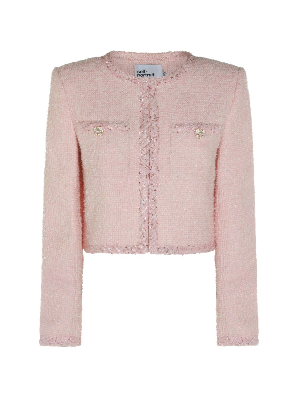Self Portrait Women Bouclé Short Jacket