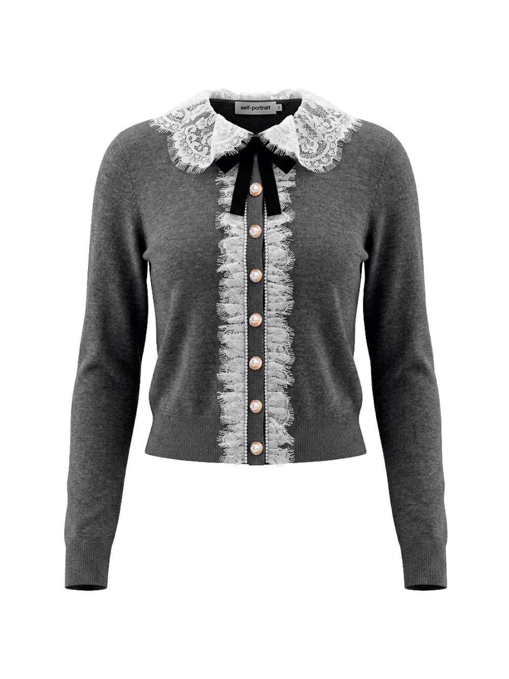 Self Portrait Women Lace Collar Cardigan