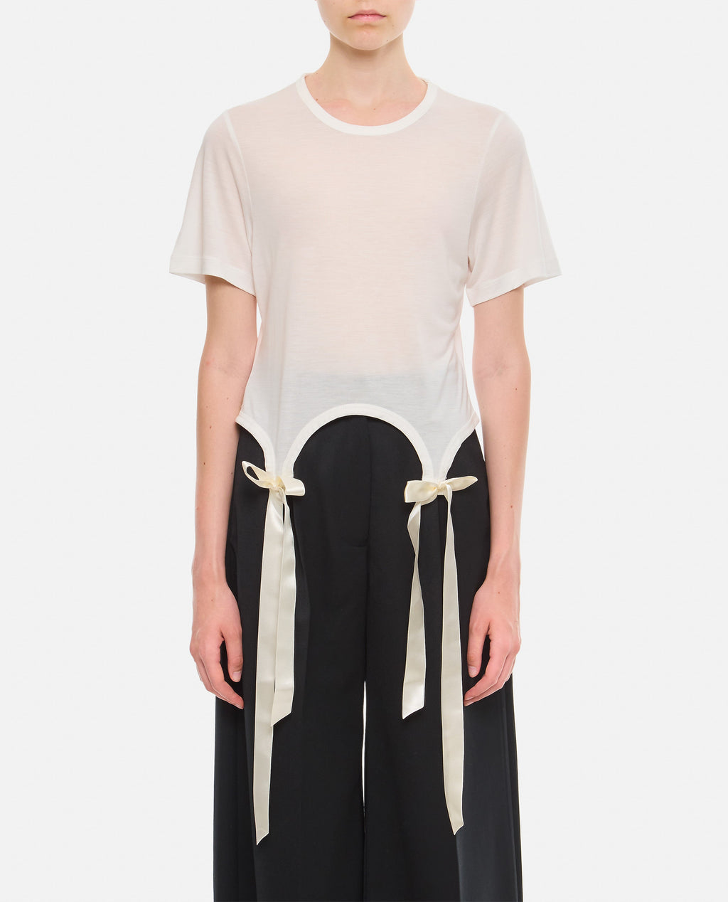 Simone Rocha Women Easy T-Shirt W/ Bow Tails