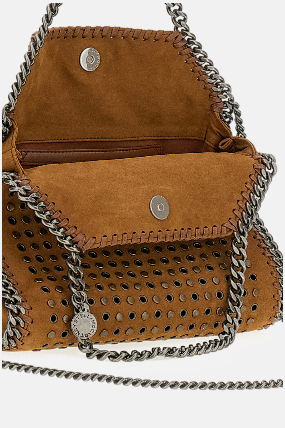 Stella Mccartney Women Falabella Mini Bag Alter Suede W/Studs &Amp; Eyelets