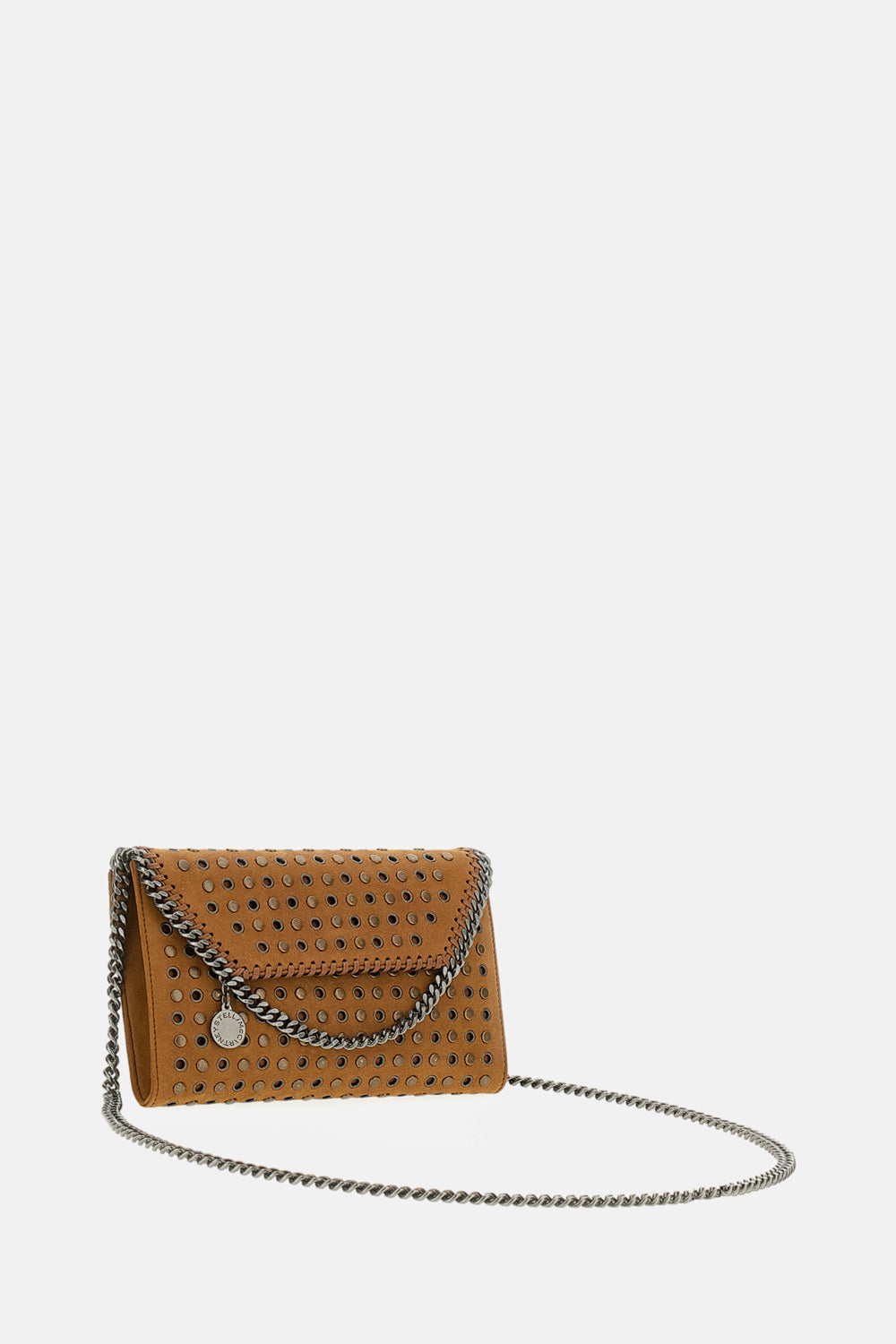 Stella Mccartney Women Falabella Wallet W/ Chain Bag Alter Suede W/Studs &Amp; Eyelets