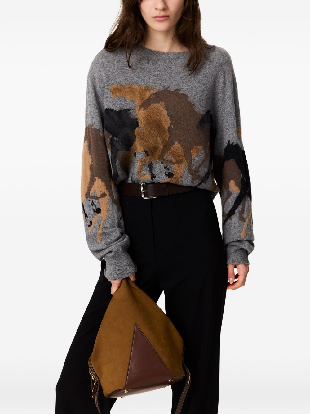 Stella Mccartney Women Racing Horses Wool Jumper