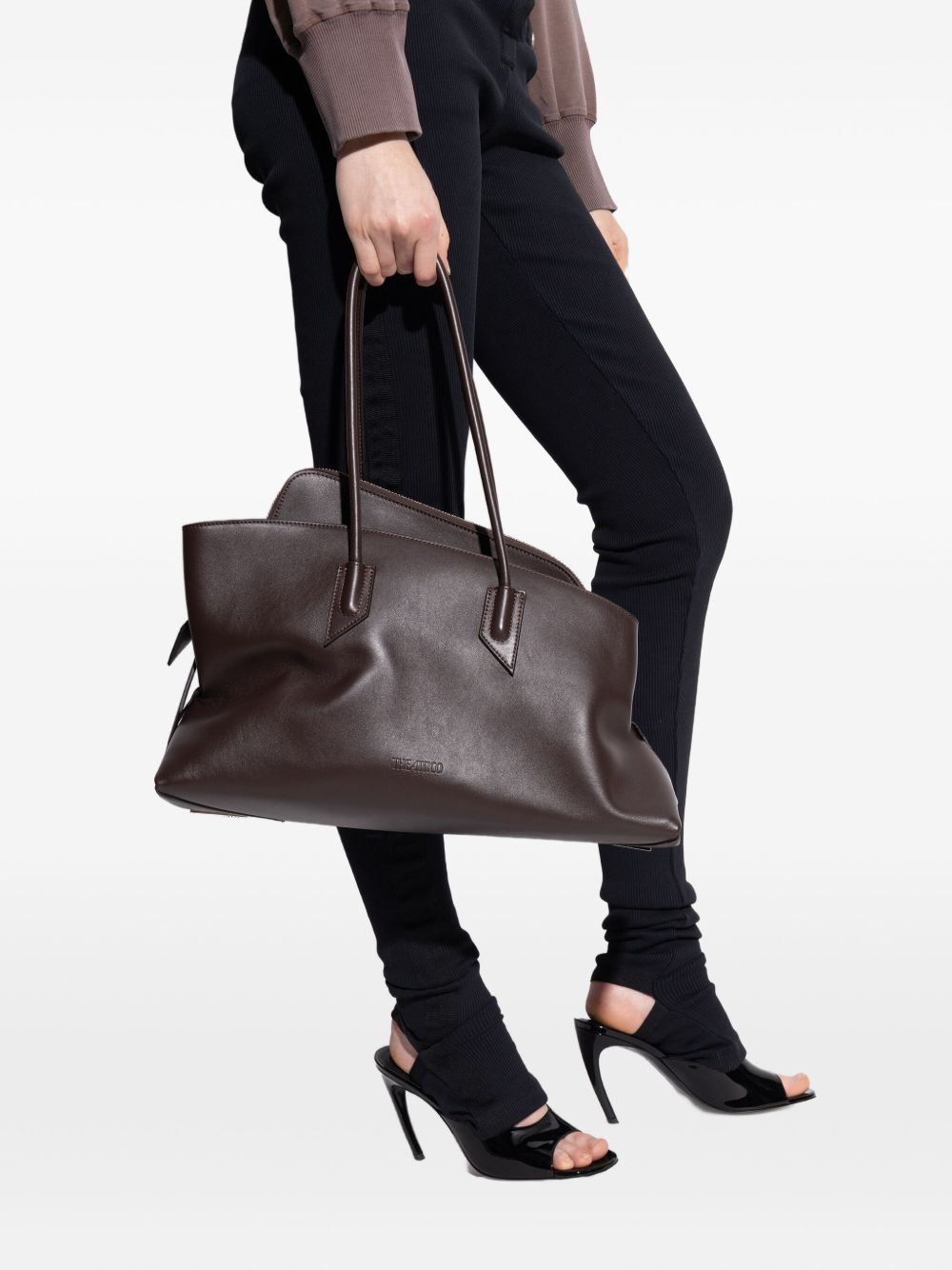 The Attico Women La Passeggiata Medium Leather Shoulder Bag