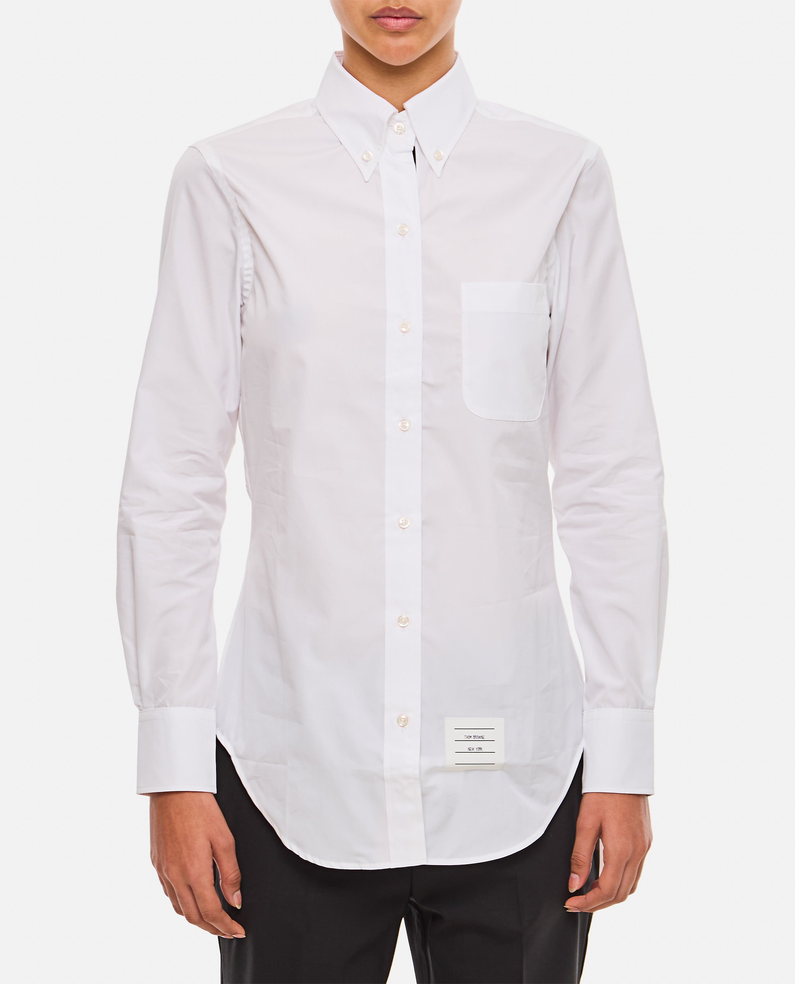 Thom Browne Women Classic Point Collar Poplin Shirt