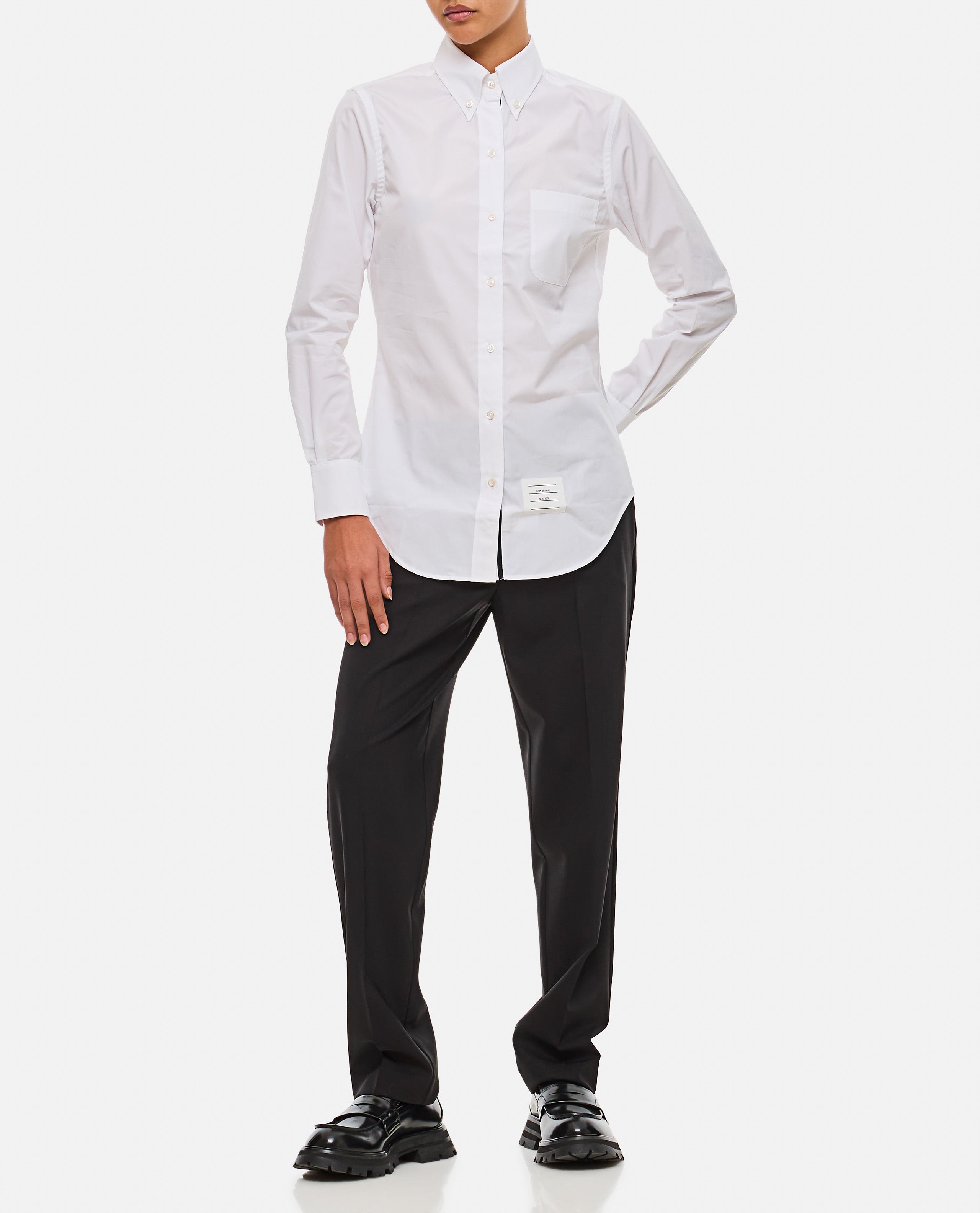 Thom Browne Women Classic Point Collar Poplin Shirt