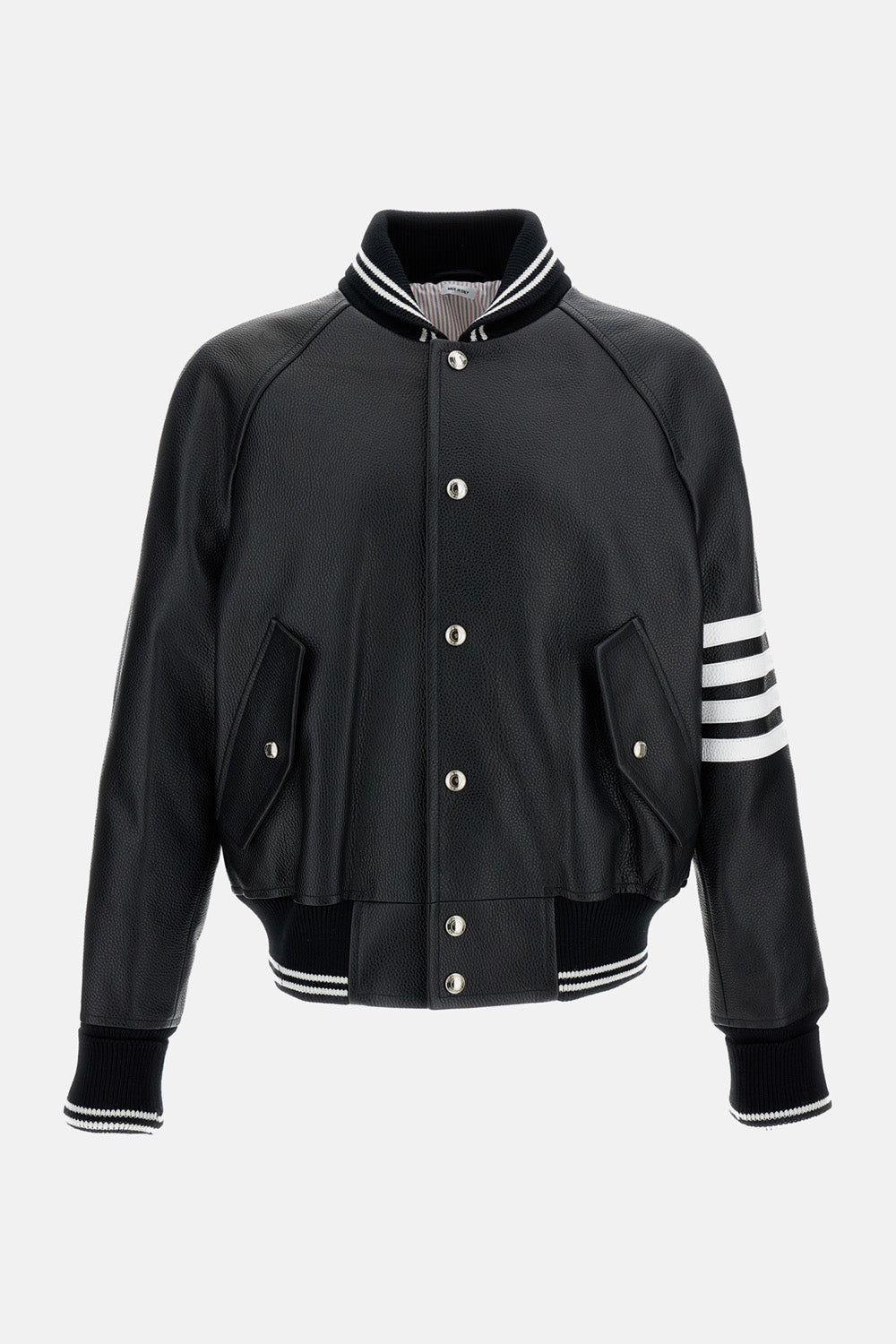 Thom Browne Men Oversized Leather Bomber Jacket