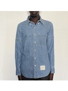 Thom Browne Men Armband In Washed Denim Shirt