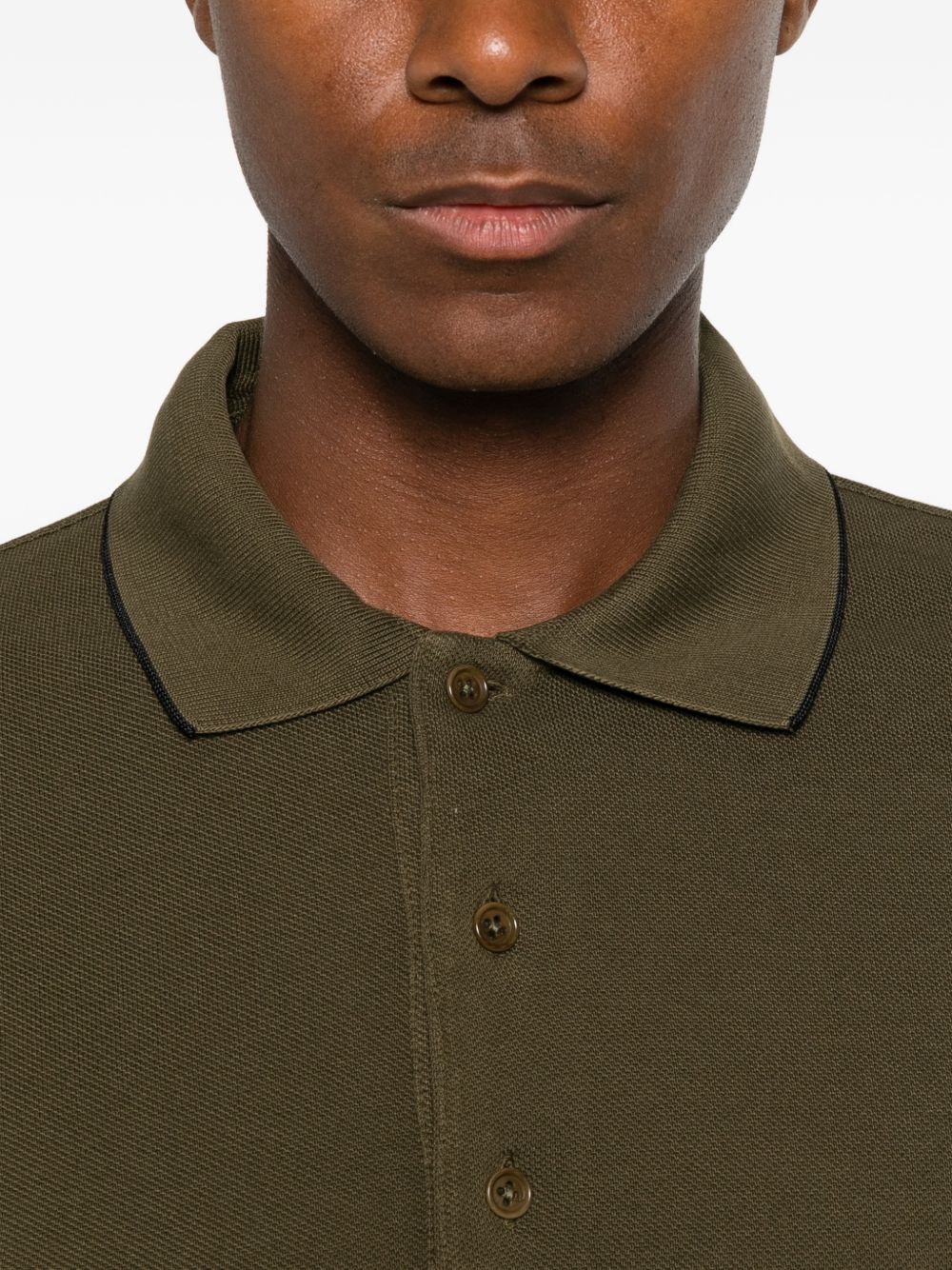 Tom Ford Men Piquet Cotton Polo Shirt