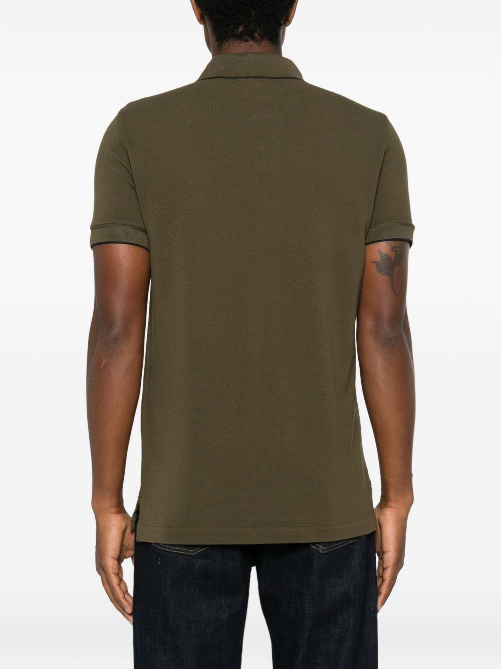 Tom Ford Men Piquet Cotton Polo Shirt