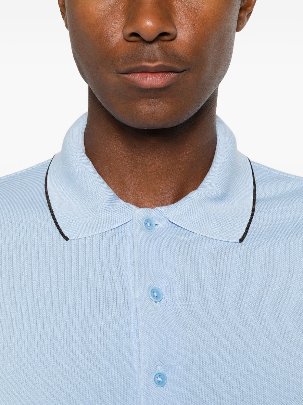 Tom Ford Men Piquet Cotton Polo Shirt
