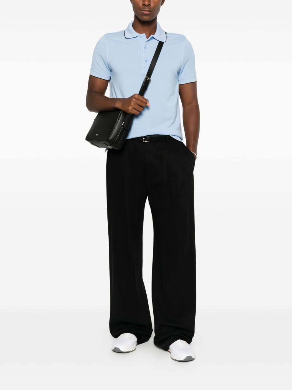 Tom Ford Men Piquet Cotton Polo Shirt