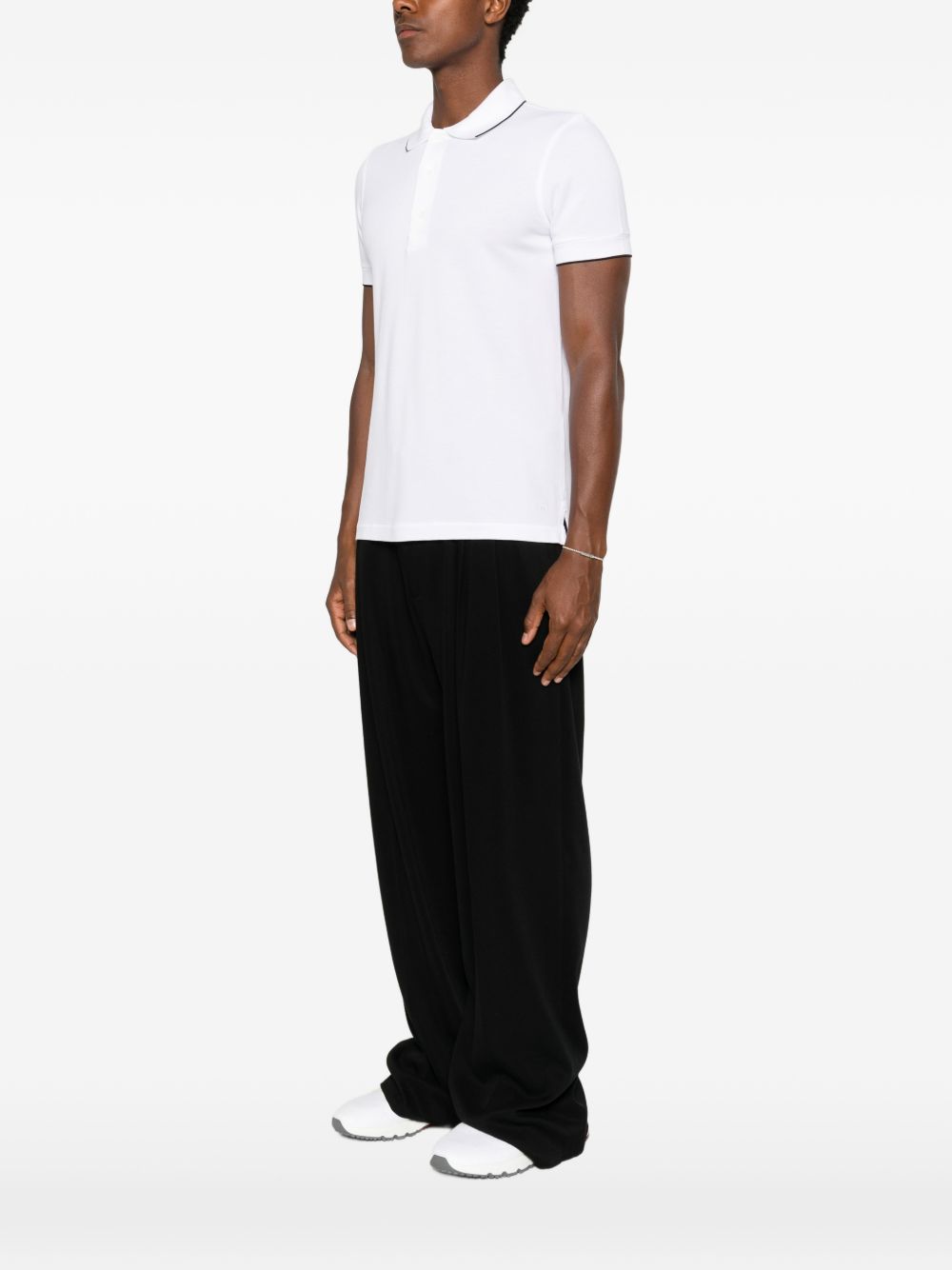Tom Ford Men Piquet Cotton Polo Shirt