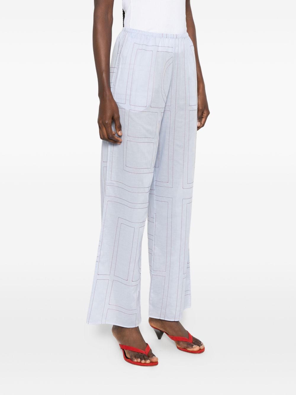 Toteme Women Cotton Blend Pajama Trousers