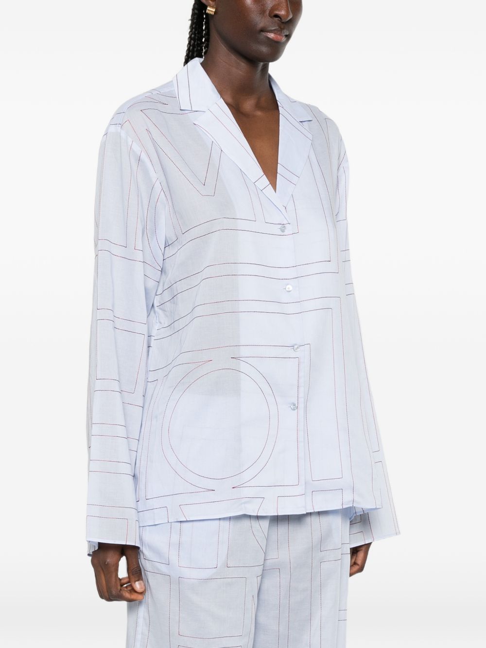 Toteme Women Cotton Blend Pajama Shirt