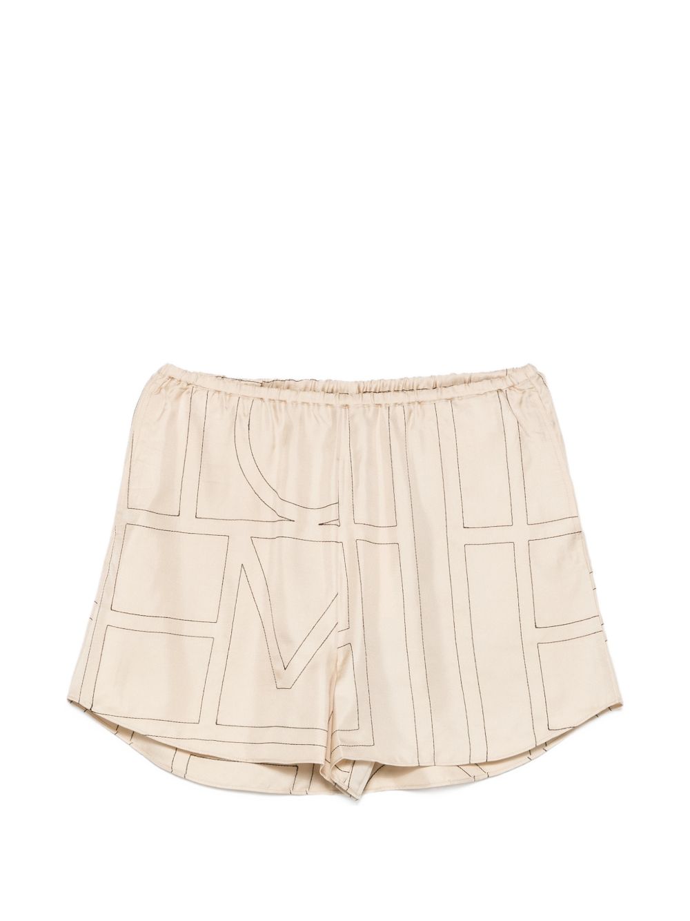 Toteme Women Monogram Silk Pajama Shorts