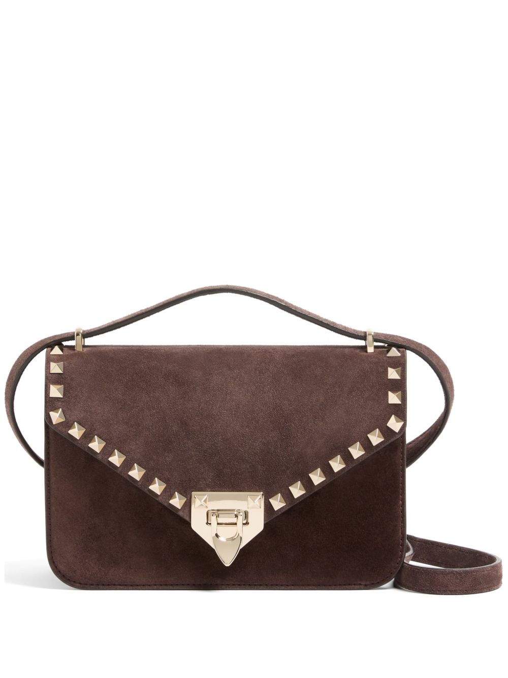 Valentino Garavani Women Rockstud Suede Leather Shoulder Bag