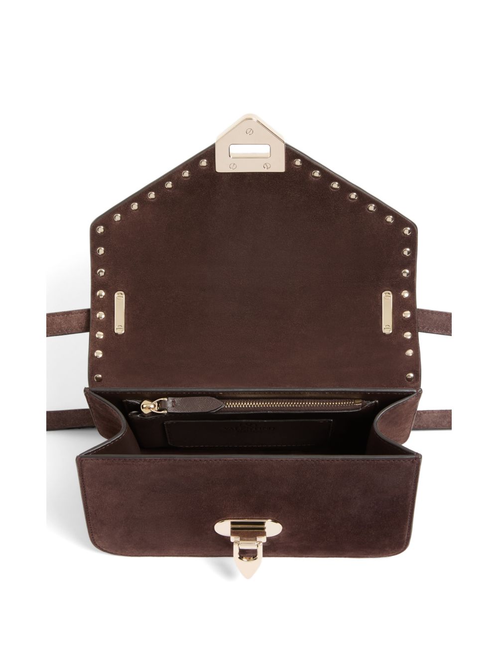 Valentino Garavani Women Rockstud Suede Leather Shoulder Bag