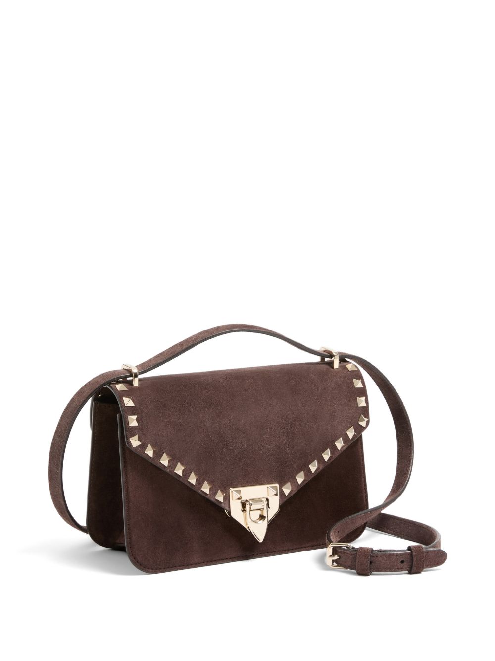 Valentino Garavani Women Rockstud Suede Leather Shoulder Bag