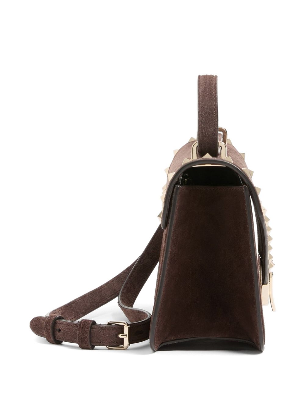Valentino Garavani Women Rockstud Suede Leather Shoulder Bag
