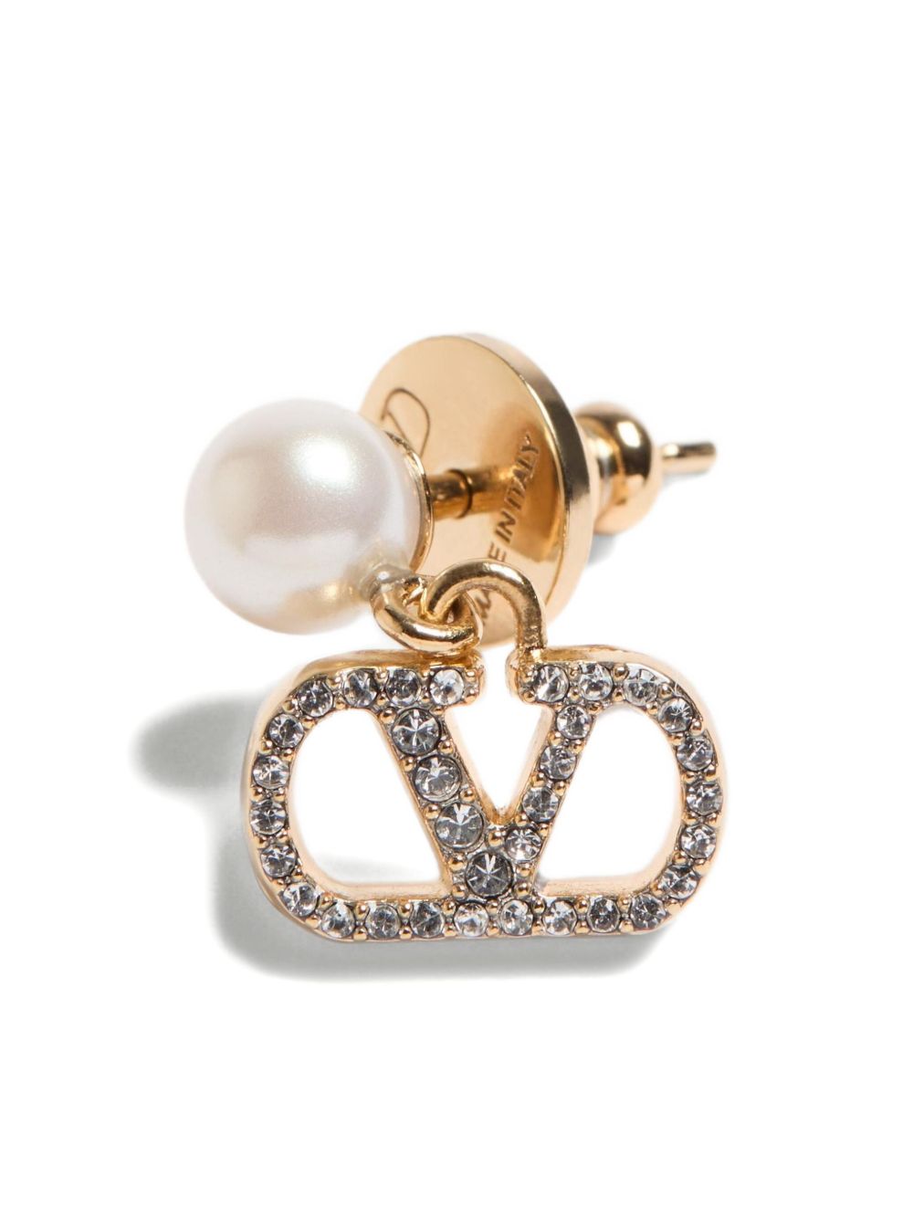 Valentino Garavani Women Vlogo Signature Strass Pearl Earrings