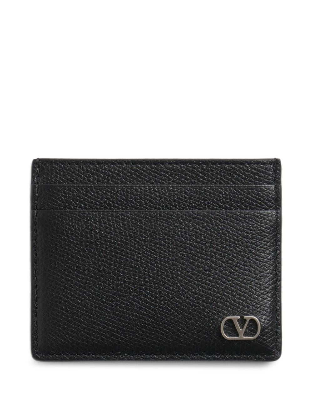 Valentino Garavani Men Vlogo Signature Leather Card Case