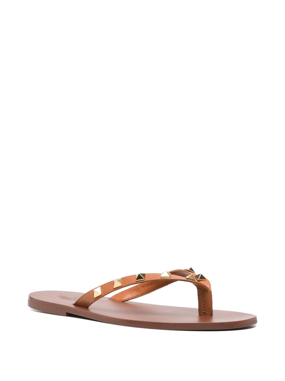 Valentino Garavani Men Rockstud Leather Thong Sandals