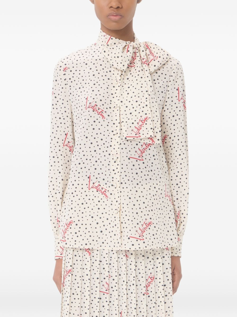 Valentino Women Printed Silk Shirt