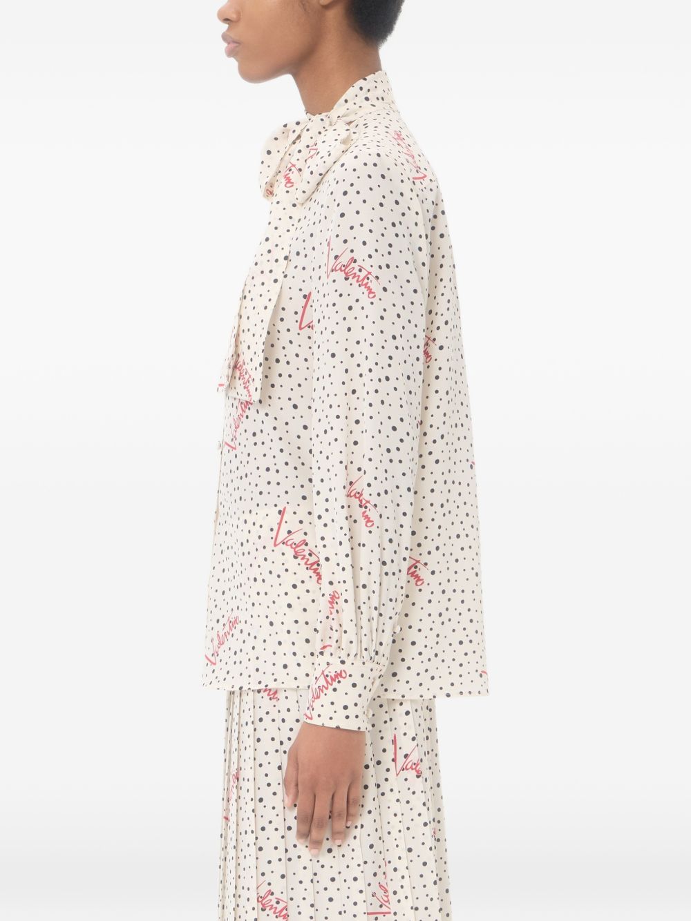 Valentino Women Printed Silk Shirt