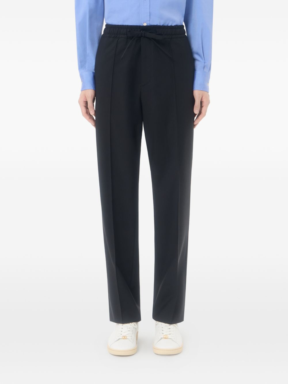 Valentino Men Vlogo Wool Trousers
