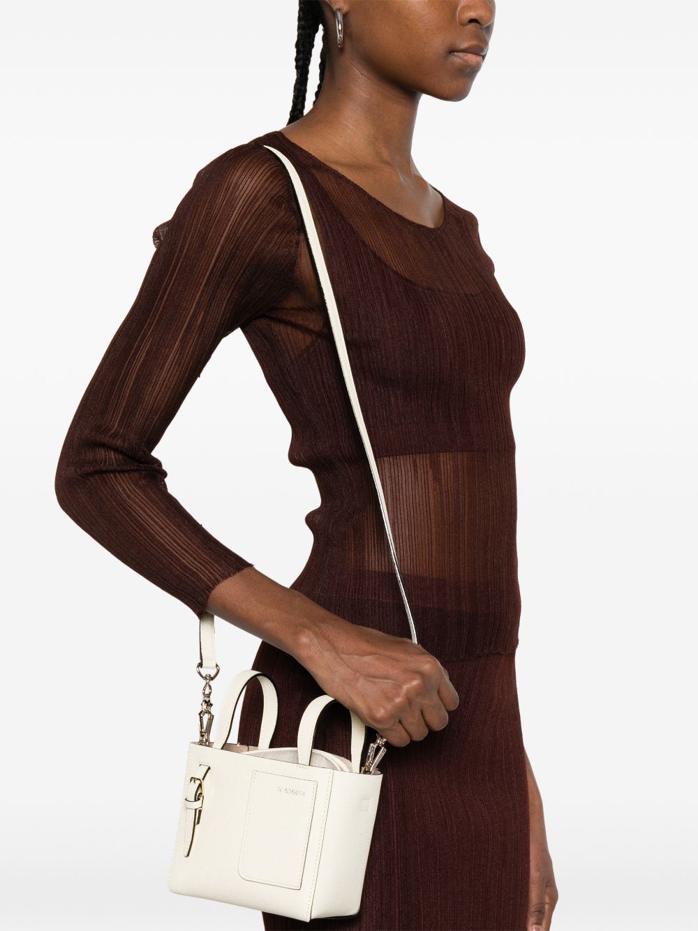 Valextra Women Nano Leather Bucket Bag