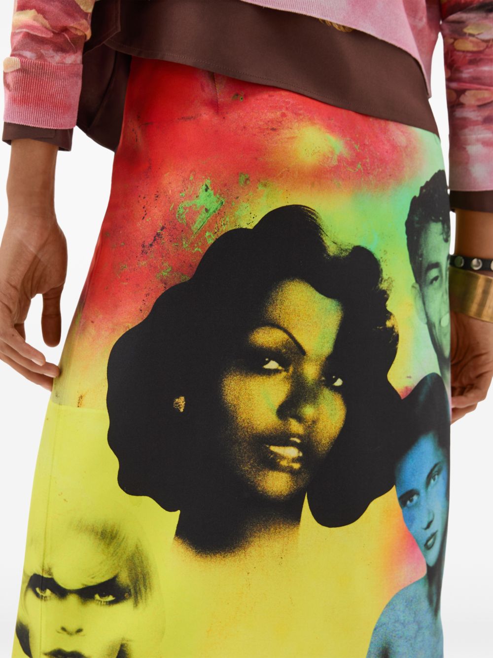 Versace Women Printed Silk Skirt