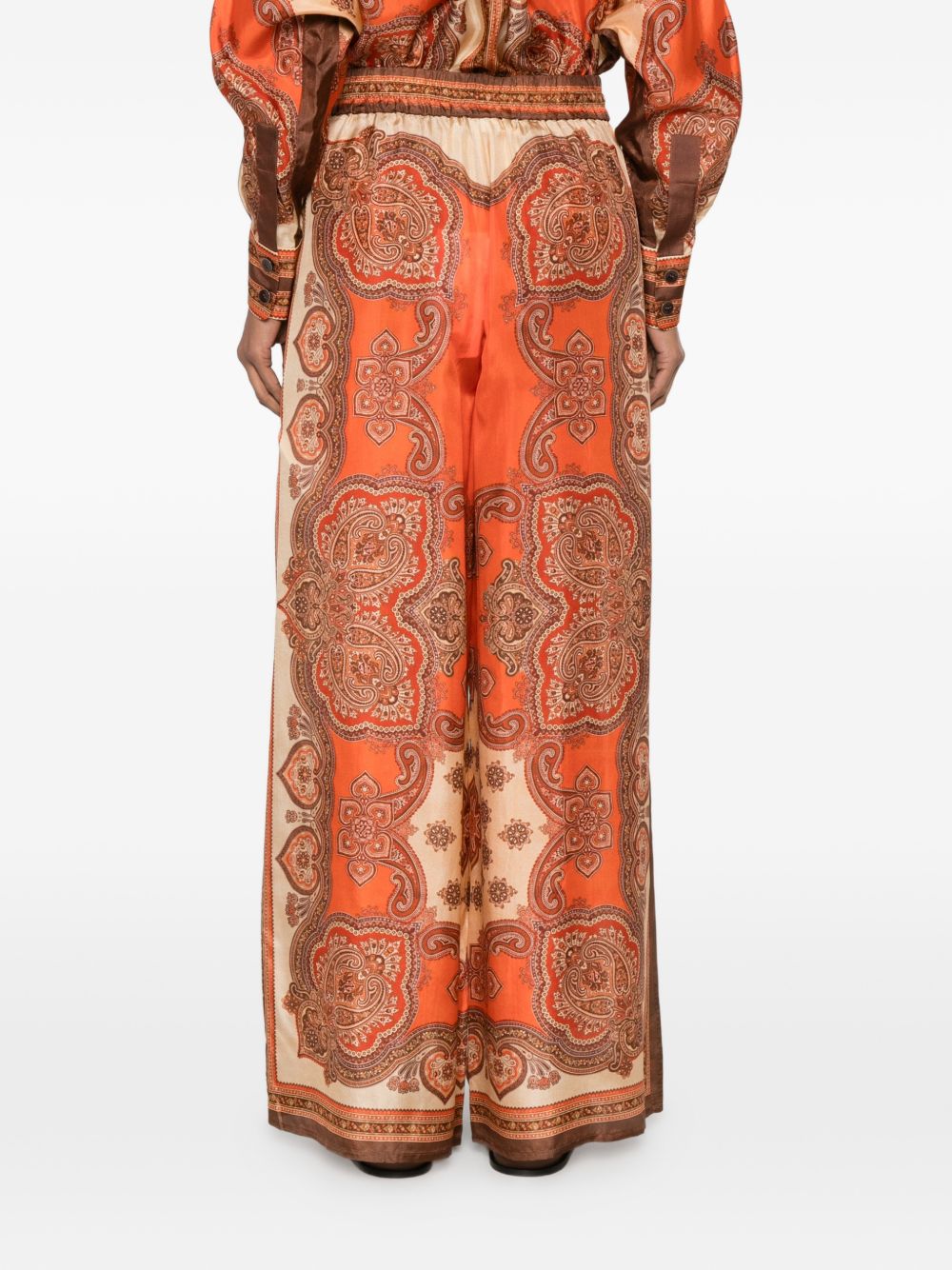 Zimmermann Women Mahon Printed Silk Trousers
