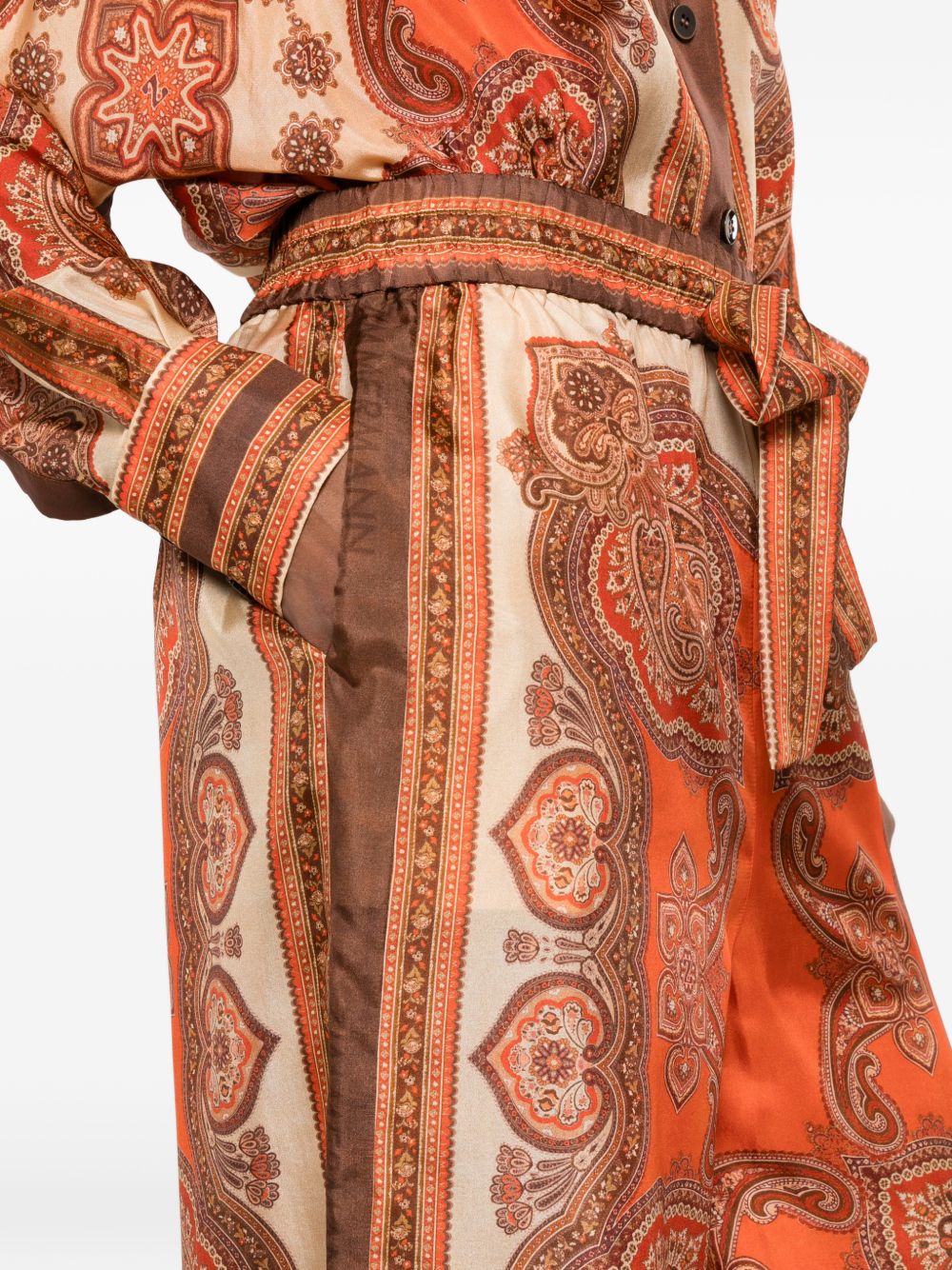 Zimmermann Women Mahon Printed Silk Trousers