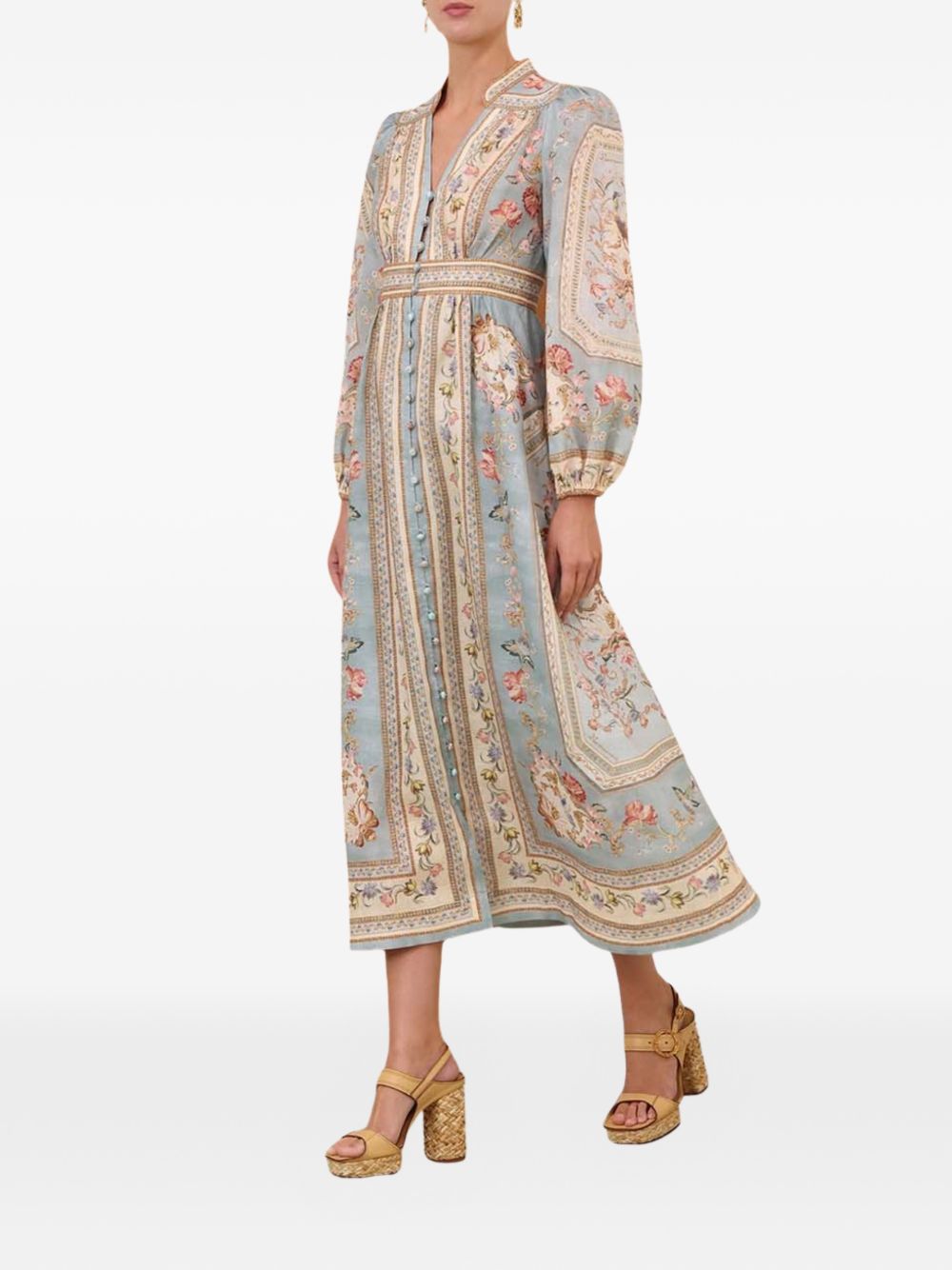 Zimmermann Women Roselight Printed Midi Dress