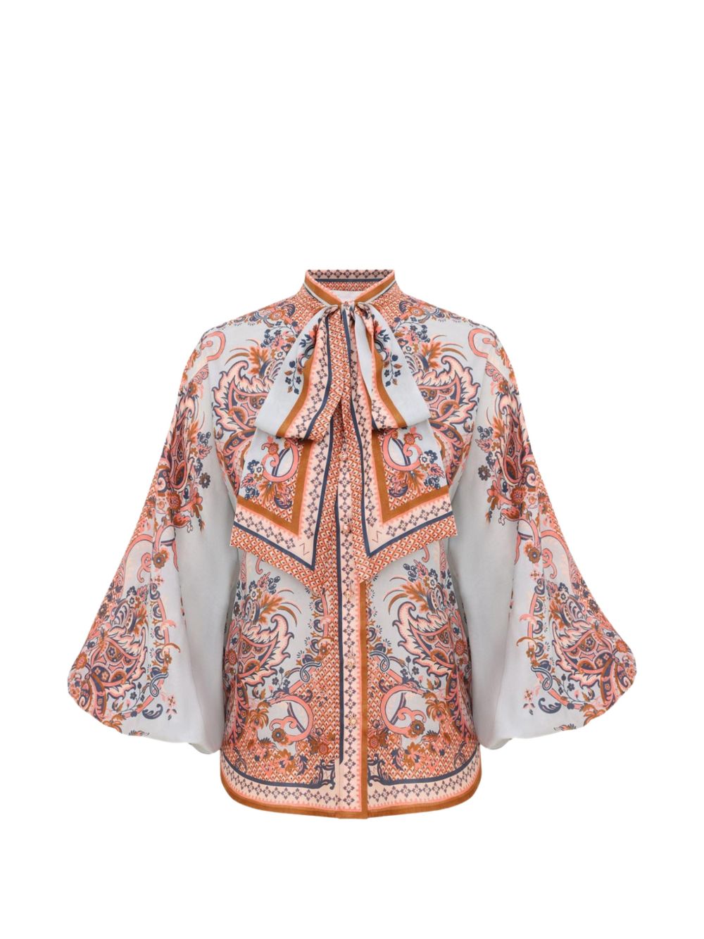 Zimmermann Women Aster Printed Silk Blouse