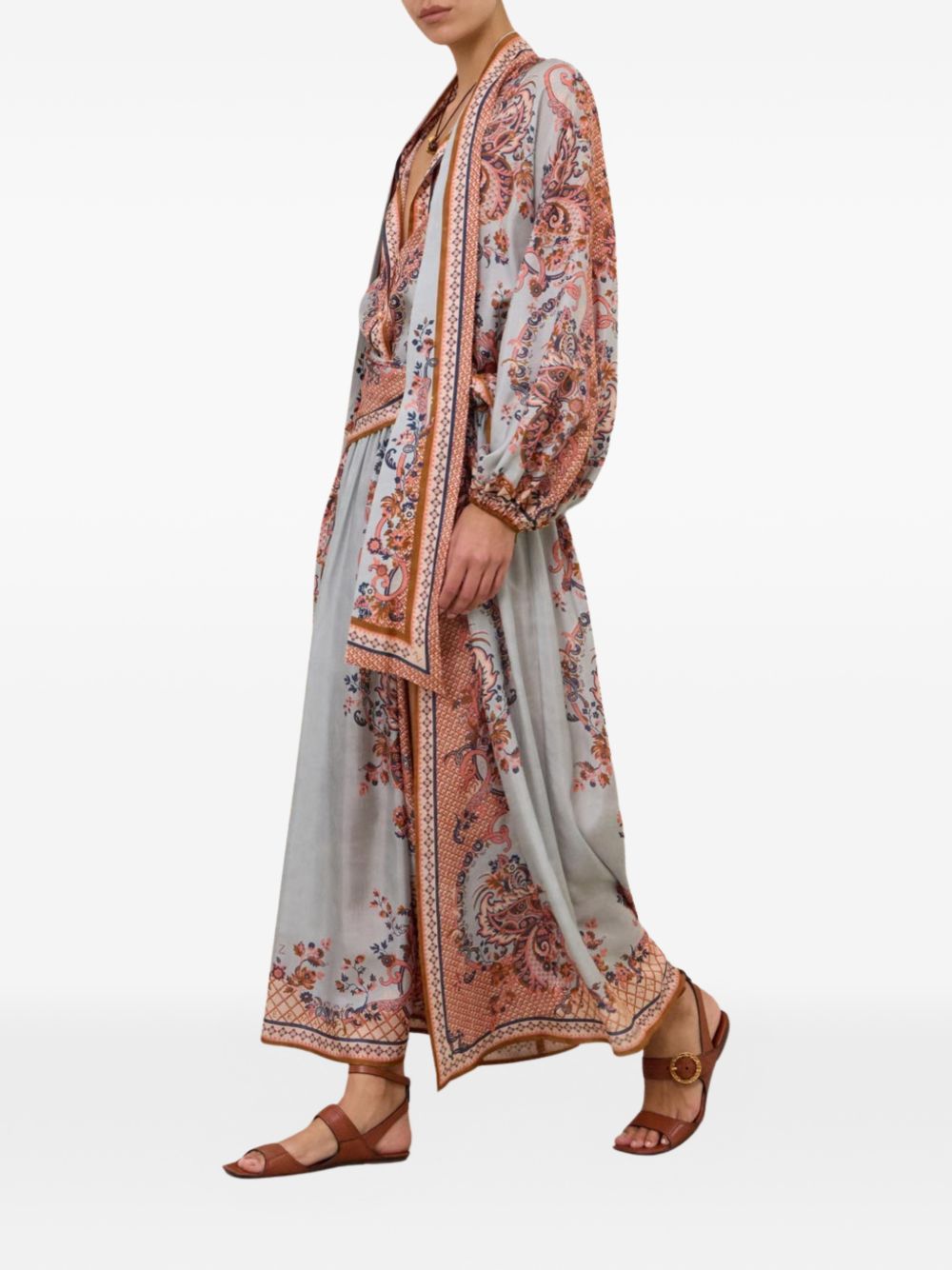 Zimmermann Women Aster Printed Silk Blouse
