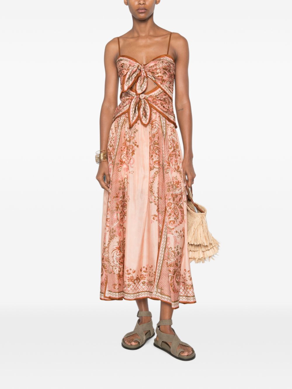 Zimmermann Women Aster Printed Silk Long Dress