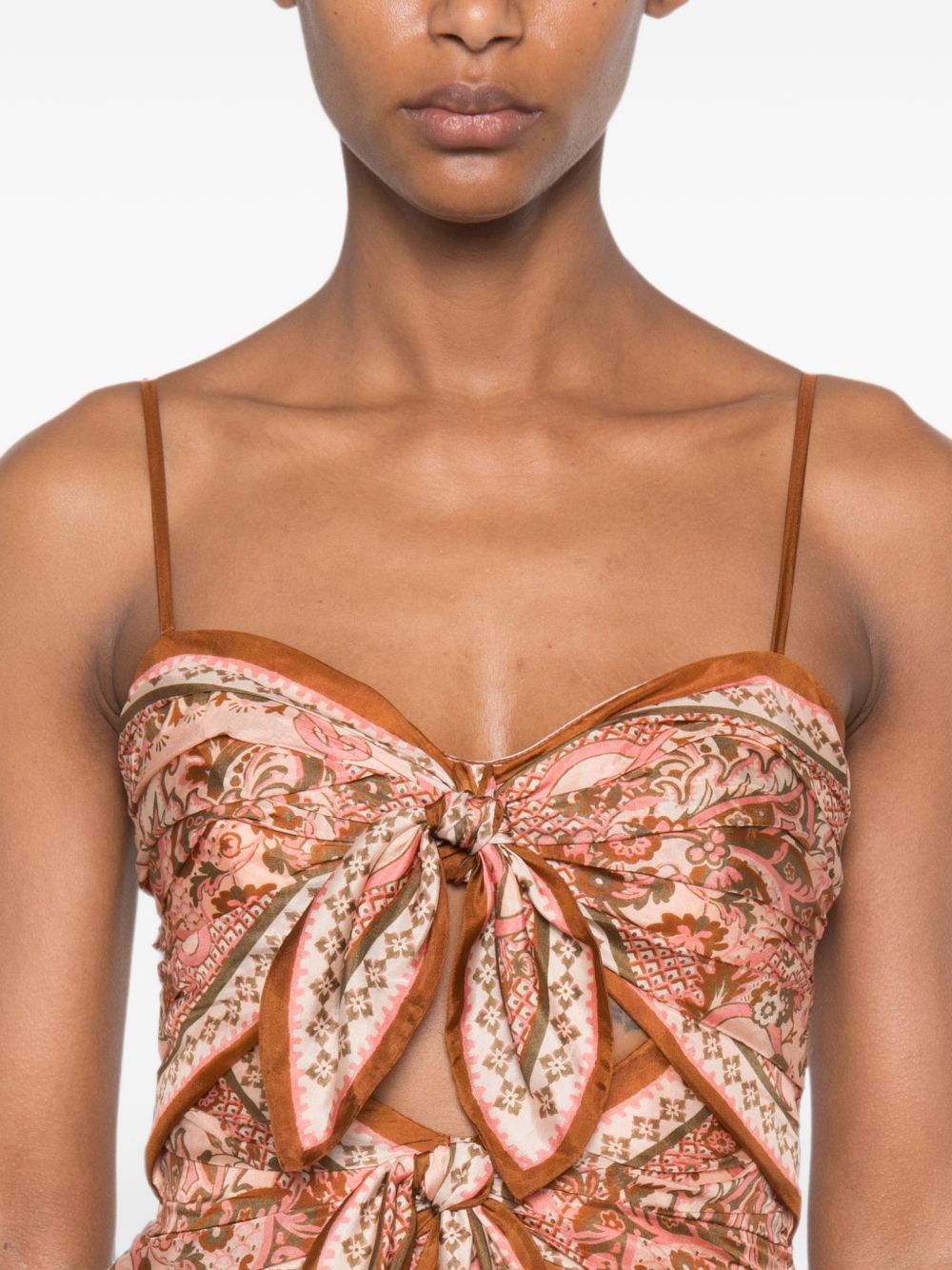 Zimmermann Women Aster Printed Silk Long Dress