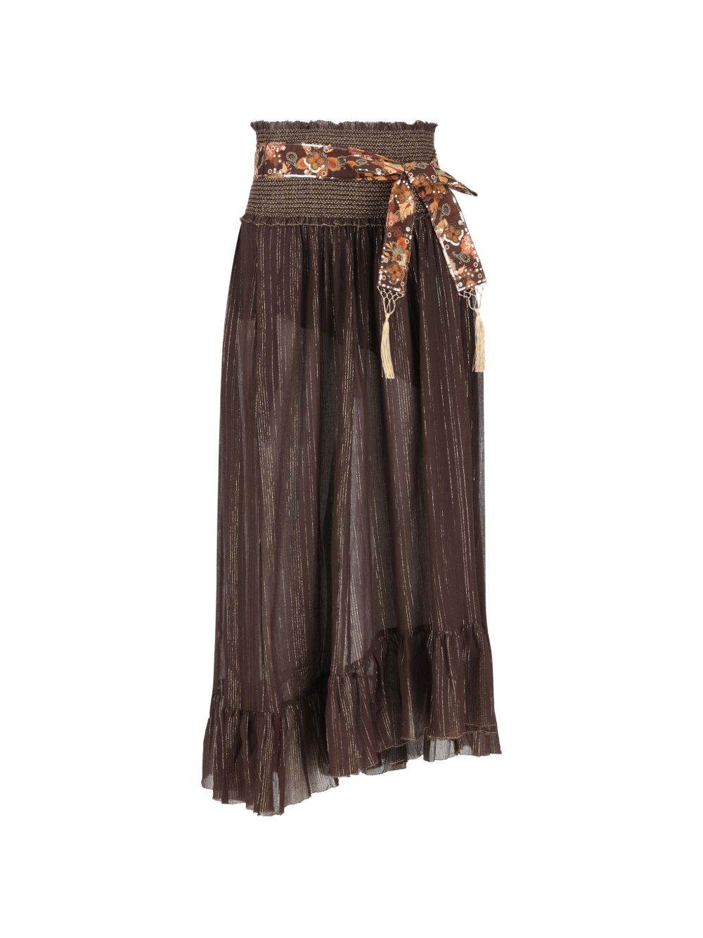 Zimmermann Women Aster Cotton And Silk Midi Skirt