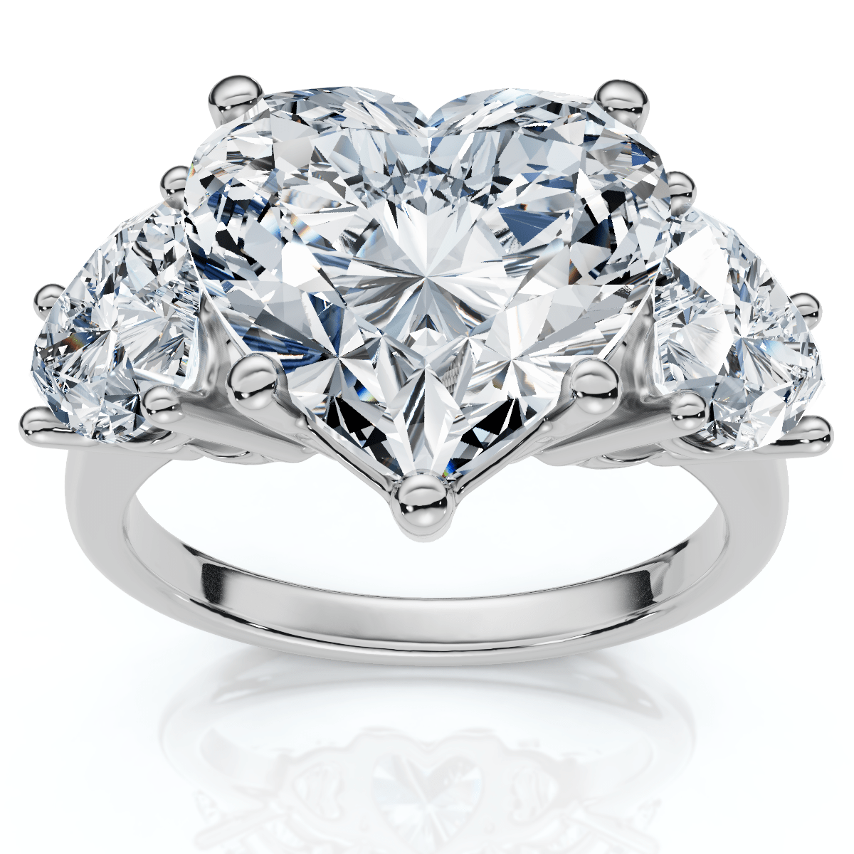 Certified 5Ct Heart Shape Diamond Engagement Ring 14k Gold or Platinum Lab Grown