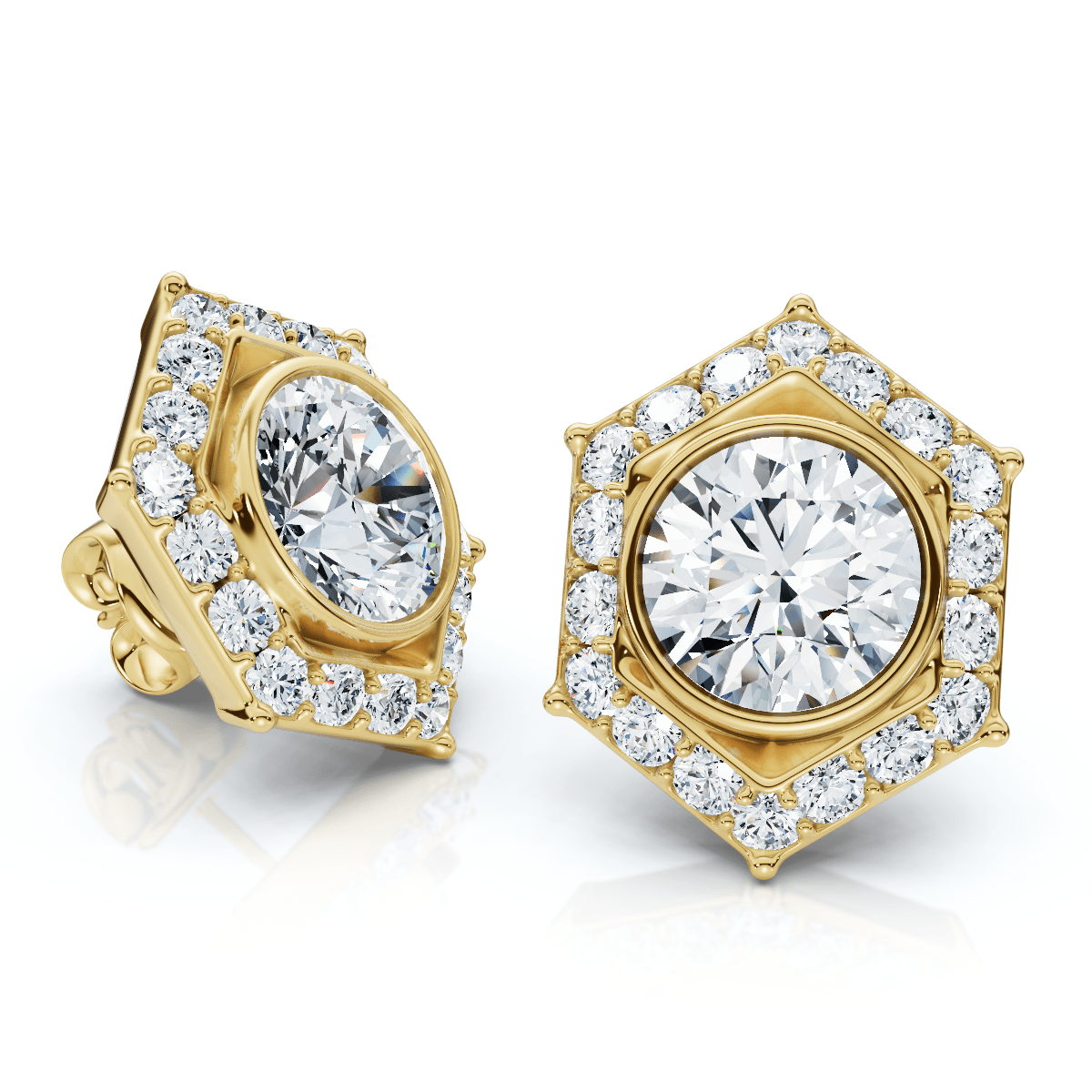 2 1/2Ct Sally Diamond Earrings 14k Gold Lab Grown